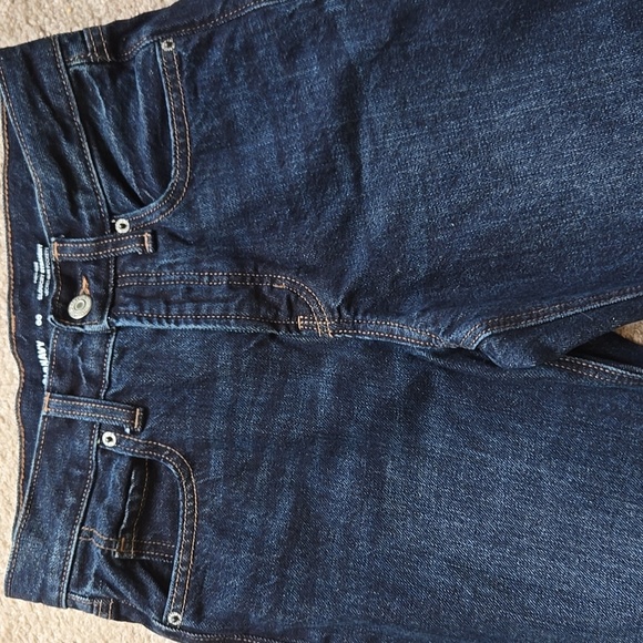 Old Navy High-Rise Slouchy Straight Cropped Dark Wash Jeans Size 00 - Picture 8 of 15